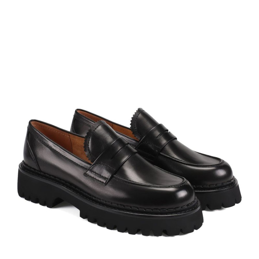 Schuhe ekonika | Demi-Loafers Fur Damen Schwarz