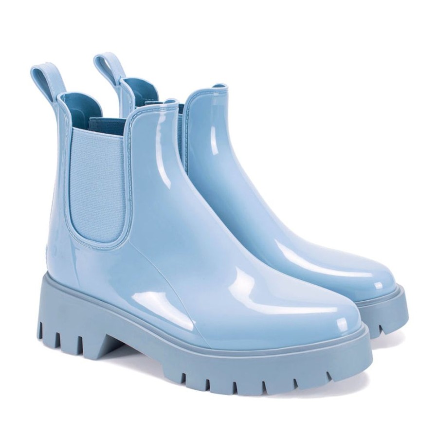 Schuhe ekonika Chelsea | Damen-Gummi-Halbstiefel Ekonika Blau