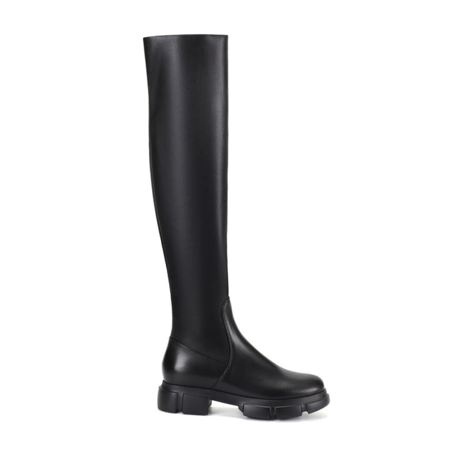 Schuhe ekonika Hohe Stiefel | Overknee-Stretchstiefel Fur Damen Demi Schwarz