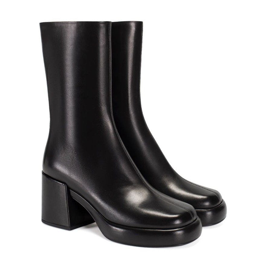 Schuhe ekonika Stiefeletten | Damen-Halbsaison-Stiefeletten Ekonika Premium Schwarz