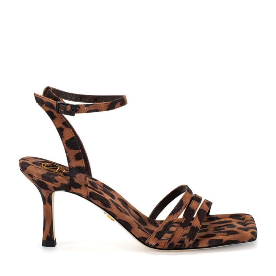 Schuhe ekonika | Damen-Sommer-Riemchenschuhe Ekonika Premium Leopard