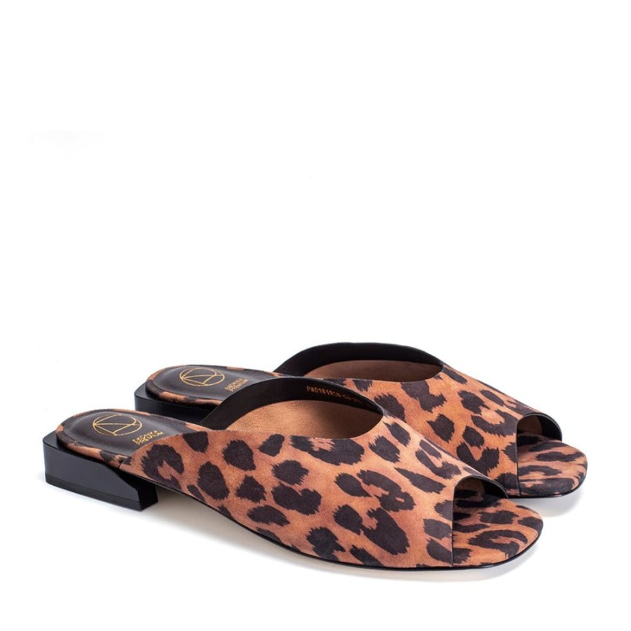 Schuhe ekonika | Damen-Sommer-Mules (Clogs) Ekonika Premium Leopard