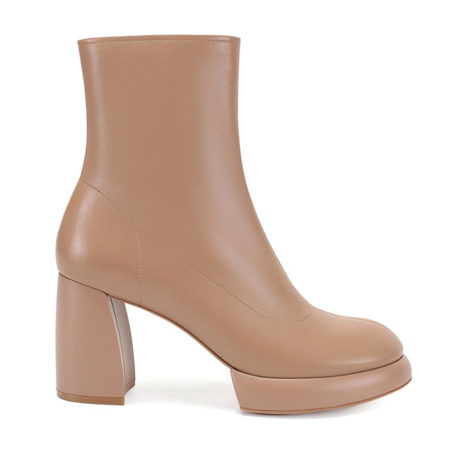 Schuhe ekonika Stiefeletten | Damen-Halbsaison-Stiefeletten Ekonika Beige