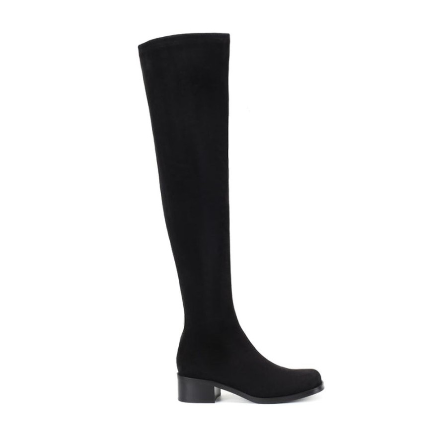 Schuhe ekonika Overkneestiefel | Overknee-Stretchstiefel Fur Damen Demi Schwarz