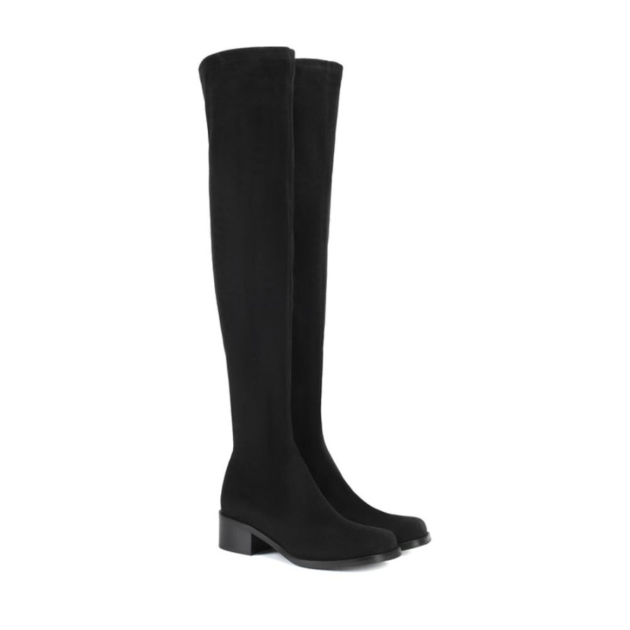 Schuhe ekonika Overkneestiefel | Overknee-Stretchstiefel Fur Damen Demi Schwarz