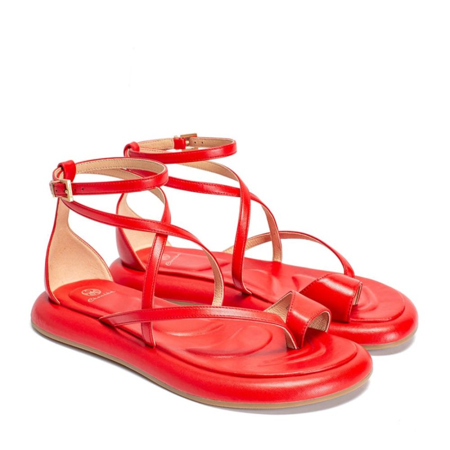 Schuhe ekonika | Damen-Sandalen Ekonika Rot