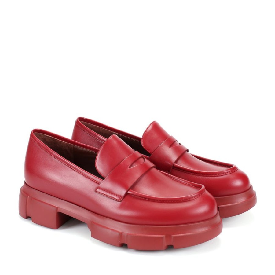 Schuhe ekonika | Demi-Loafers Fur Damen Rot