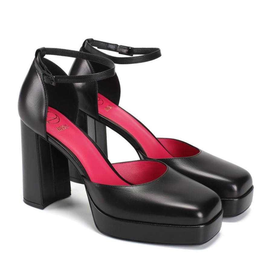 Schuhe ekonika | Damen-T-Strap-Schuhe Ekonika Premium Schwarz