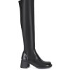 Schuhe ekonika Hohe Stiefel | Overknee-Stretchstiefel Fur Damen Demi Schwarz