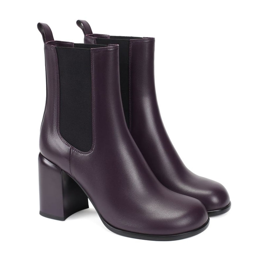 Schuhe ekonika Chelsea | Halbstiefeletten Fur Damen Violett