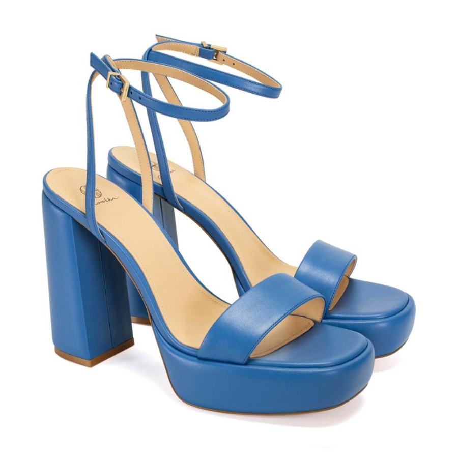 Schuhe ekonika | Damen-Sommer-Riemchenschuhe Ekonika Blau