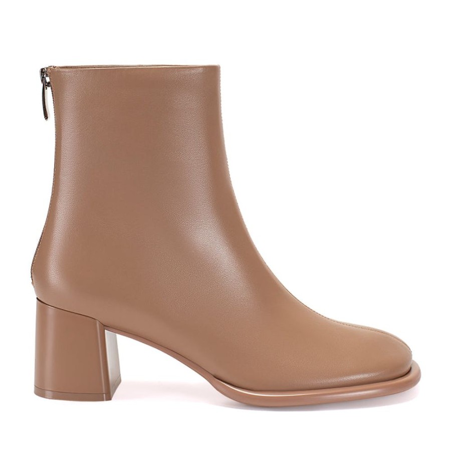 Schuhe ekonika Stiefeletten | Damen-Halbsaison-Halbstiefel Ekonika Beige