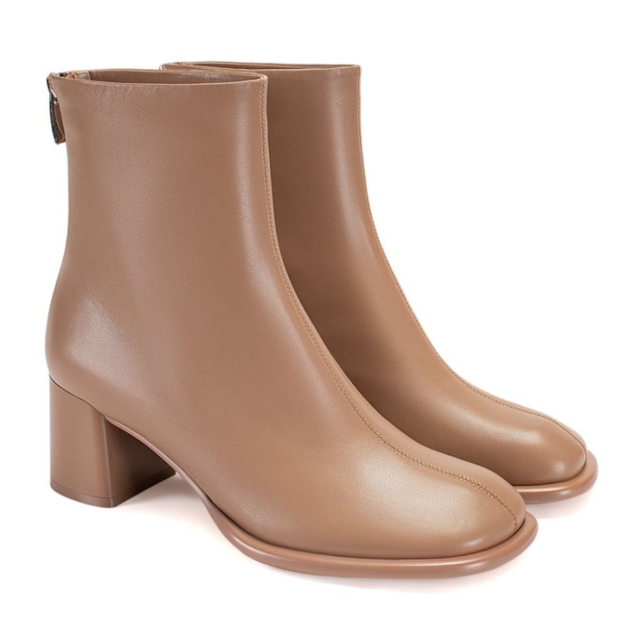 Schuhe ekonika Stiefeletten | Damen-Halbsaison-Halbstiefel Ekonika Beige