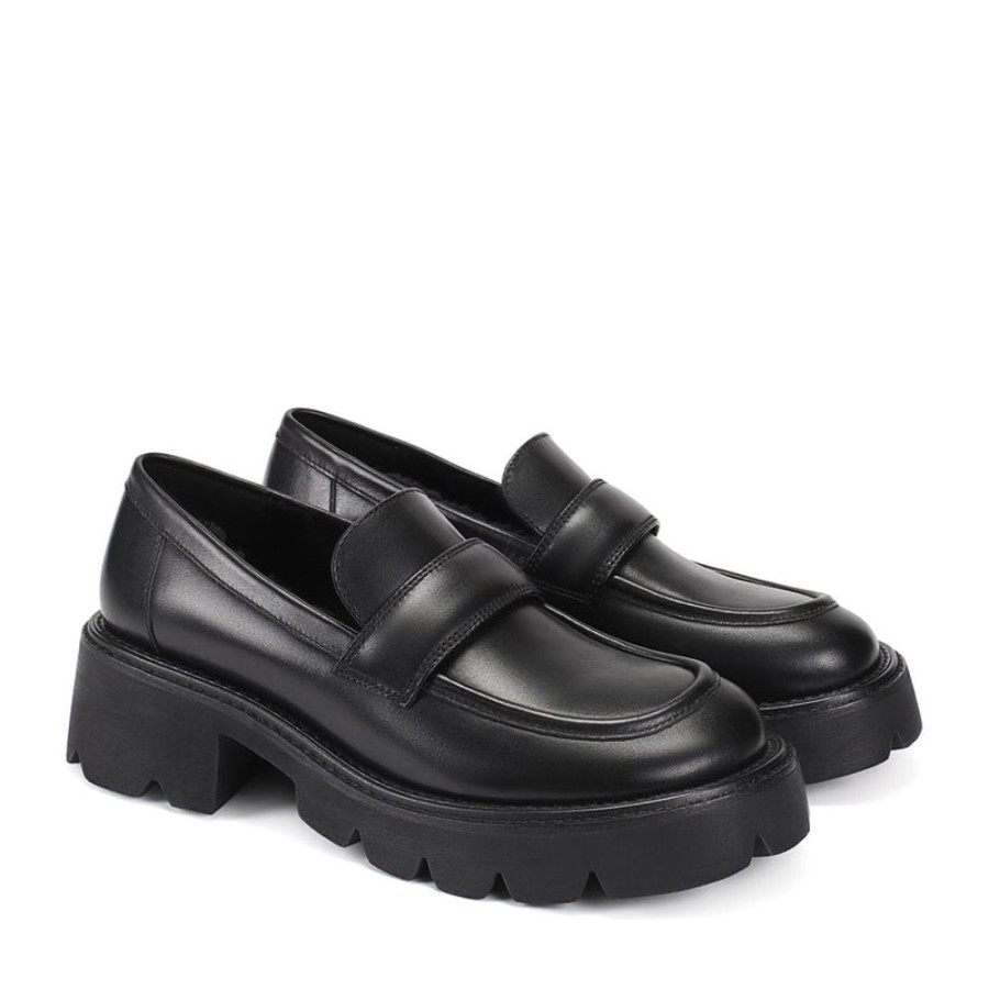 Schuhe ekonika | Demi-Loafers Fur Damen Schwarz