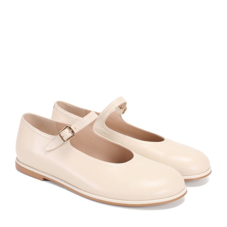 Schuhe ekonika | Damen-Ballerinas Ekonika Weis